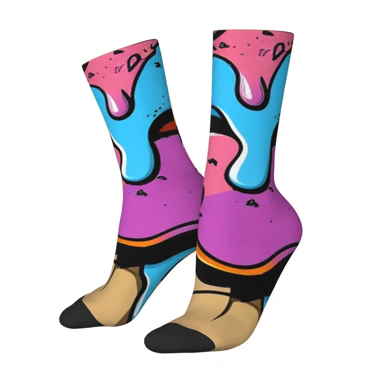 I Scream ice cream Crazy Mens compression Socks ϼ A must-have for summer ϶ ɸ Ʈ   ũ 縻